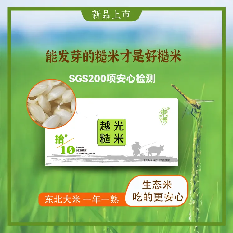 東溝生态十分糙米|越光新米糙米5斤东北糙米饭粗粮杂粮真空直播
