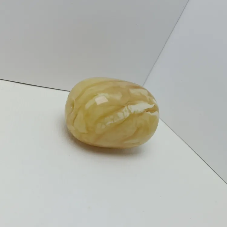 天然蜜蜡桶珠锁骨珠~俄料瓷白虎皮大妖花高货毕业品质38*28~3233