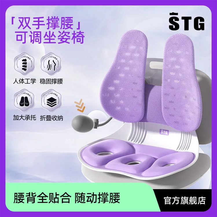 【中秋大促】STG护腰坐姿椅坐垫防滑久坐护腰靠背人体工学椅
