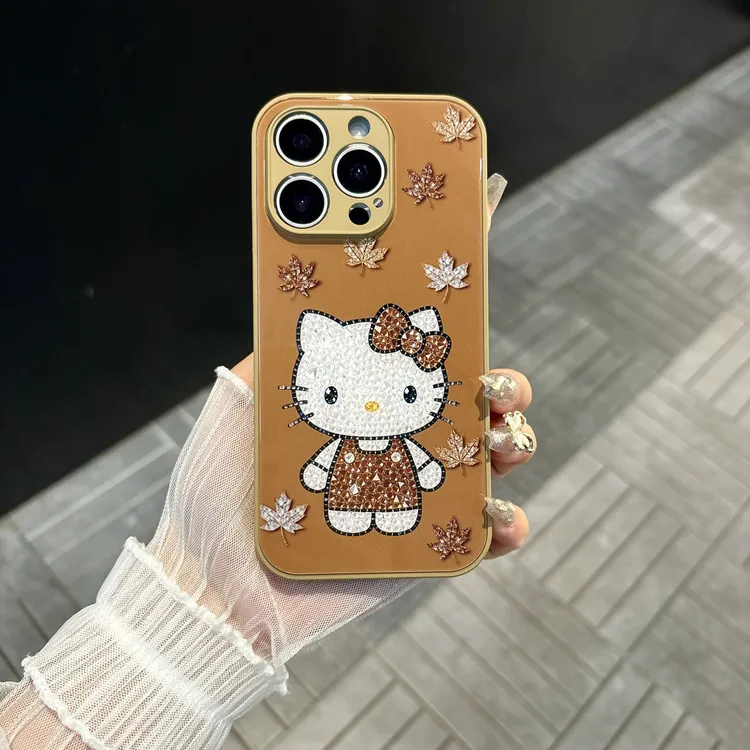 苹果/华为/oppo/vivo/小米 卡通凯蒂适用iPhone17/16玻璃手机壳