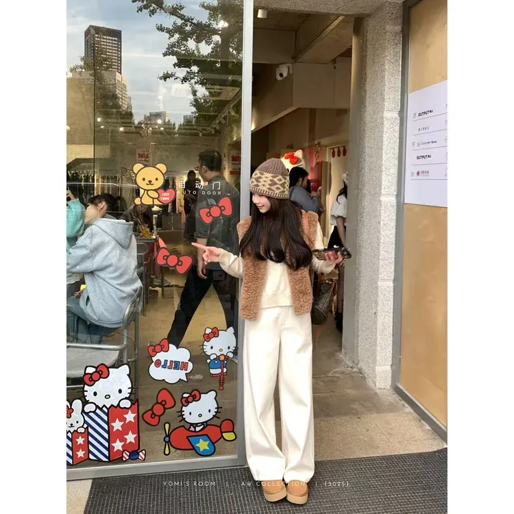 YOMI小个子【超绝比例】极简风高级感西装裤直筒秋冬百搭裤子