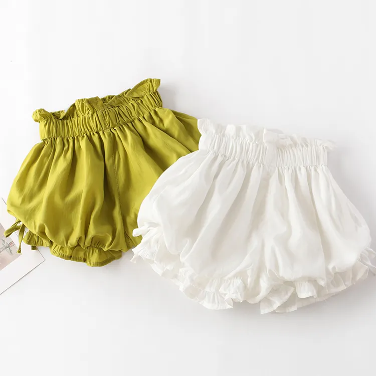 女童短裤夏季2025新款儿童洋气花苞裤婴儿外穿夏天女宝宝薄款裤子