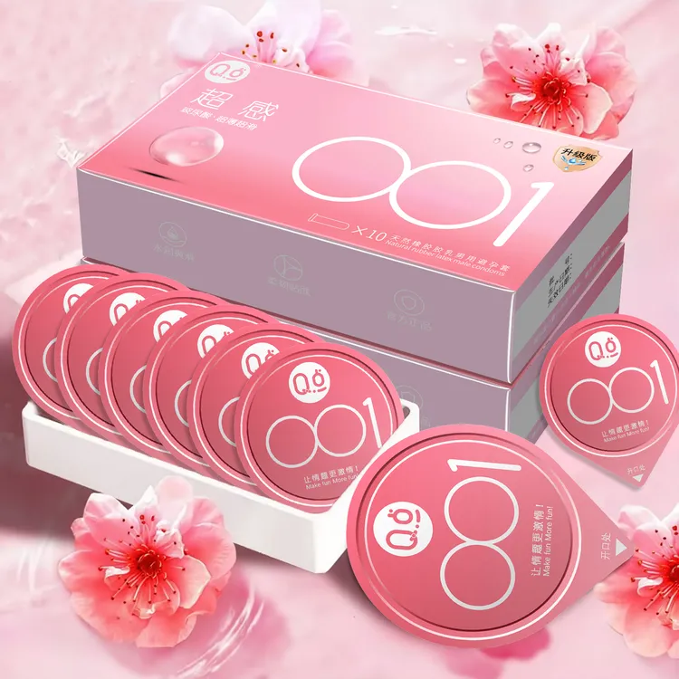 【隐私发货】Q点超感水润玻尿酸001超薄避孕套持久型延时冰火螺纹颗粒byt 猫舔倒刺安全避孕套持久颗粒狼牙套天然橡胶胶乳男用避孕套