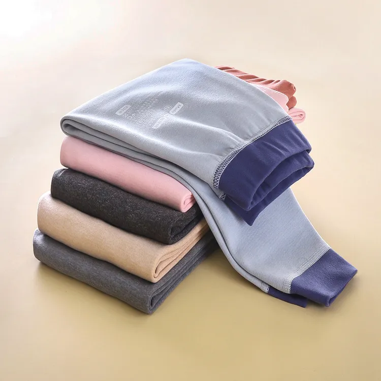 2025秋冬儿童【含羊毛蚕丝】男女保暖加厚德绒无骨校服神器打底裤子