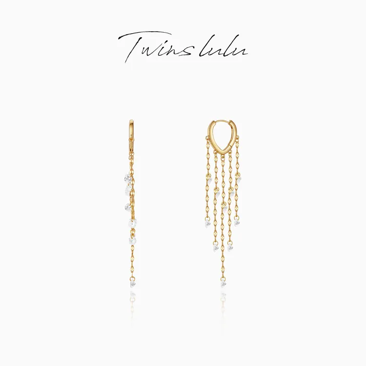TWINS LULU【柳苏】镀K金 时尚百搭高级感精致圆形耳环TSL3169