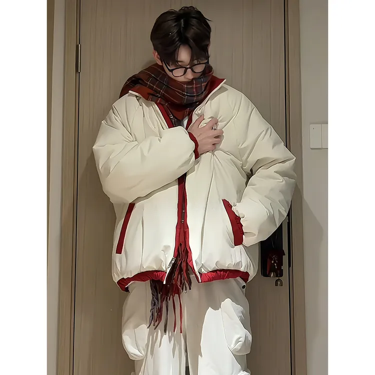 LIONYU【脏脏棉服】美式双面穿羽绒棉服男款冬季穿搭加厚保暖面包服