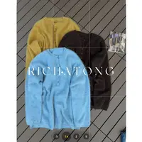 atong/阿彤Rich Atong【】三角边拉毛排扣开衫毛衣0914-51