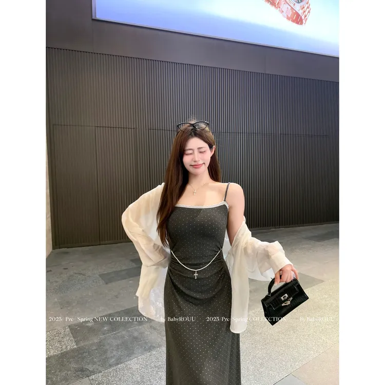 【现货】【银河遐想】慵懒风吊带吊带裙长裙连衣裙修身收腰小众设计