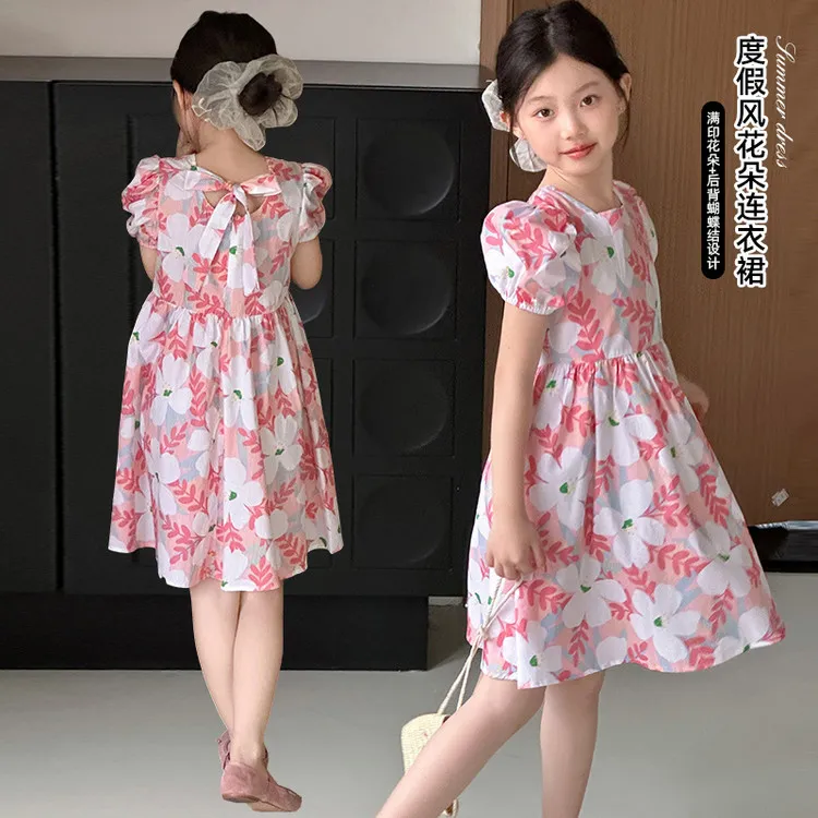 【送包包】夏季女童公主裙子连衣裙2025新款儿童女孩碎花裙洋气夏装