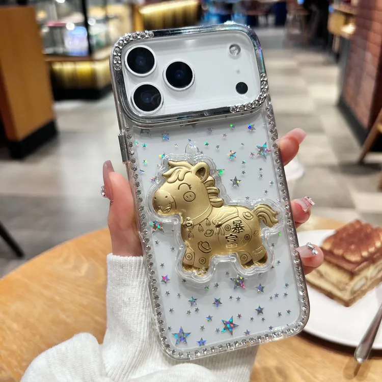 金箔马上暴富适用苹果1716promax手机壳iPhone15新款14/1312