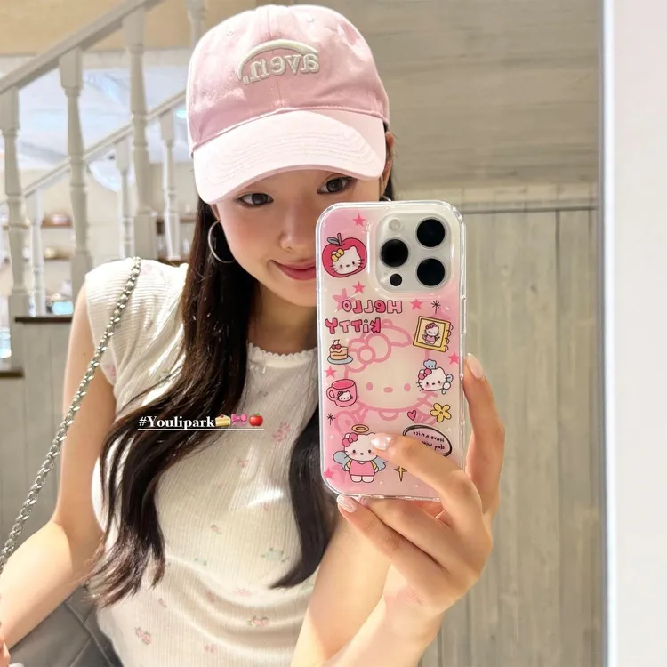 IMD重影凯蒂猫适用iphone16苹果15手机壳小米OPPO华为VIVO荣耀一