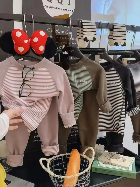 【300g羊毛蚕丝】7A级抗菌保暖内衣套装儿童秋冬无骨校服打底神器