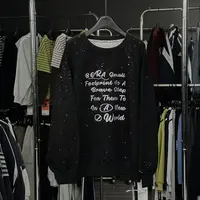 【实体现货库存】休闲不易变形潮流星空黑色免烫卫衣秋季圆领长袖
