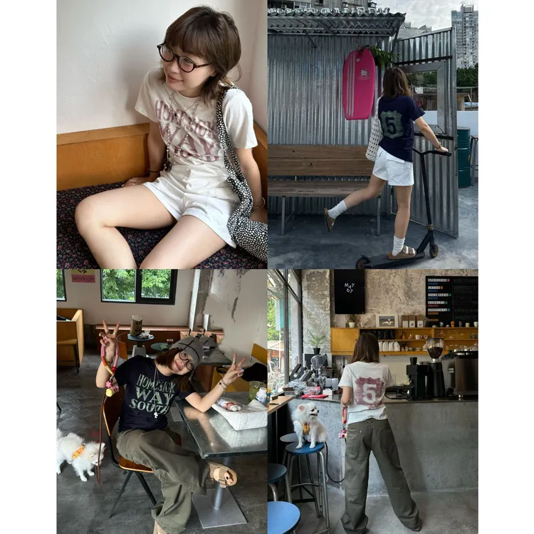 Our2【openyy球衣】印花显瘦百搭休闲短袖T【B7830】