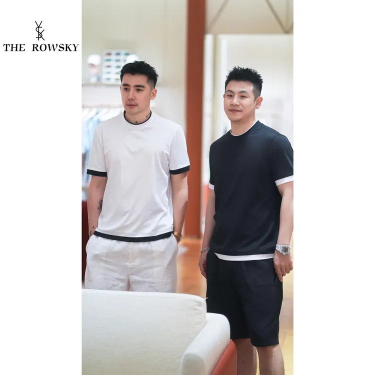 THE ROWSKY杨圣坤夏季匹马棉短袖T恤痞帅慵懒风男装SK2552860