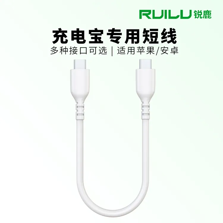 适用苹果17/iphone16华为小米的双typec便携充电宝短线快充数据线