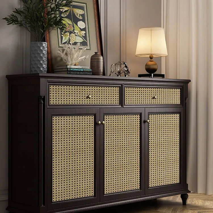 浩克仿藤编贴纸防水防潮复古衣柜柜子翻新贴纸家具改造翻新壁纸