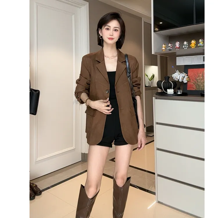 2025秋新款复古美拉德西装外套女显瘦外套上衣