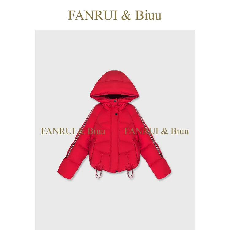 FANRUI/泛芮「絮影绯光」安心绒高克重保暖加厚90鹅绒羽绒服B19343