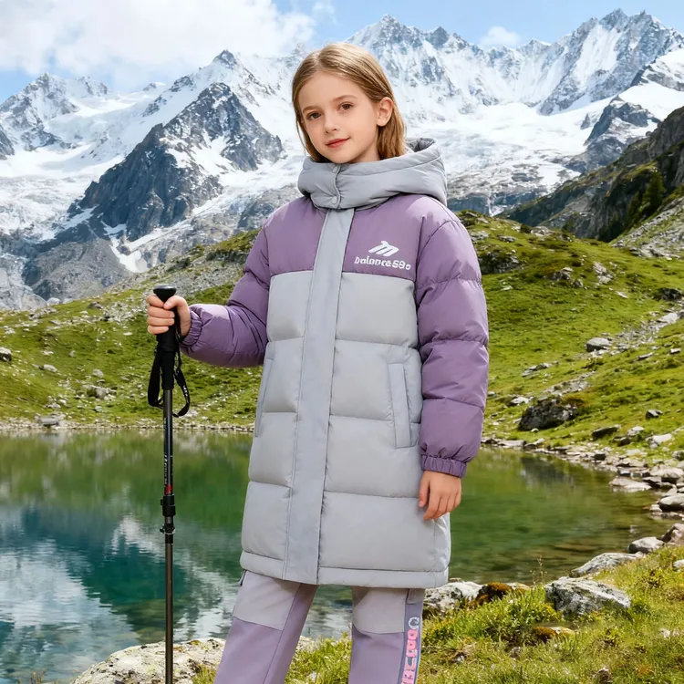 儿童羽绒服女2025新款时尚洋气儿童中长款加厚女童白鸭绒冬装外套