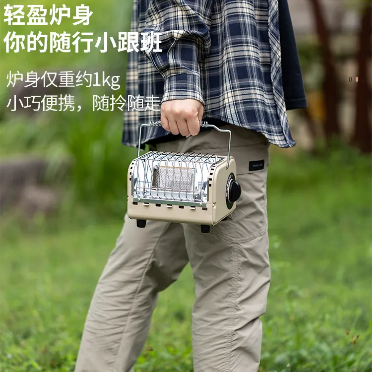 户外迷你卡式取暖炉室内无烟烤火炉便携式露营暖手炉丁烷气取暖器