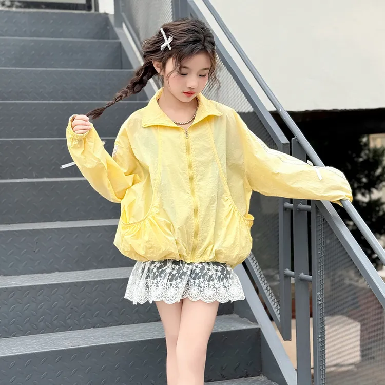 女童防晒服夏季2025新款洋气韩版防晒衣夏季轻薄女孩中大童皮肤衣