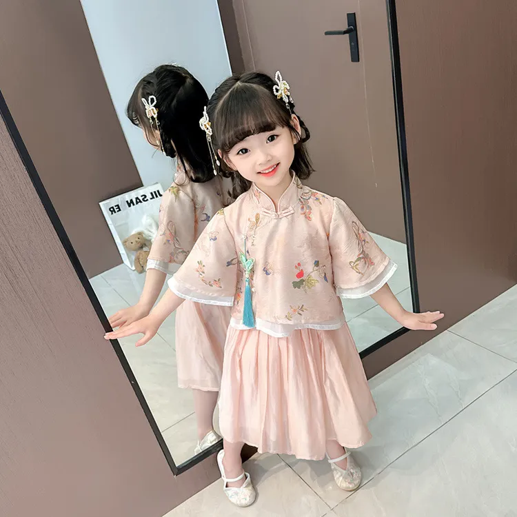 汉服女童夏装超仙古装连衣裙2025新款中国风小童女孩宝宝仙女裙子
