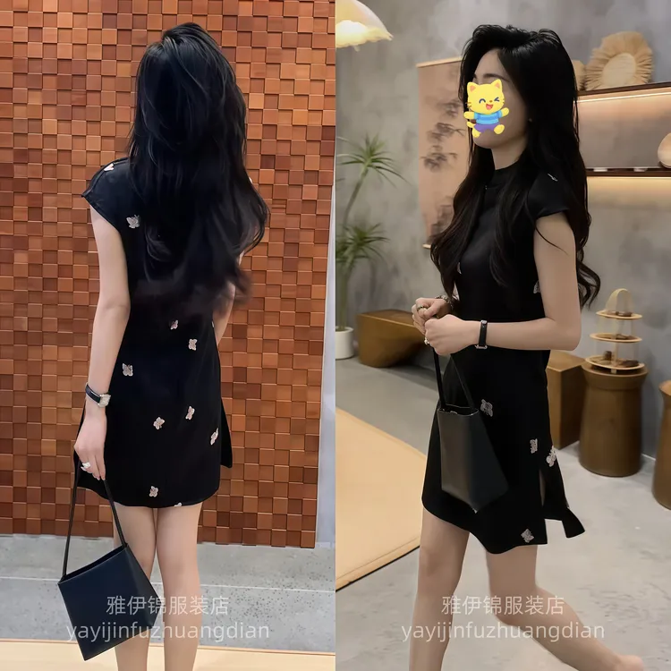 优雅新中式旗袍连衣裙女2025夏季新款精致女人味时尚轻奢通勤裙子