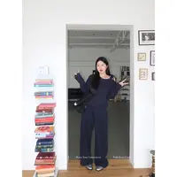 知葵微胖定制【柏林日记】早秋斜肩休闲卫衣+裤子套装12253W1593