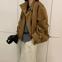 西西  [卡布奇诺] 贼有质感的鹿皮绒显瘦短外套