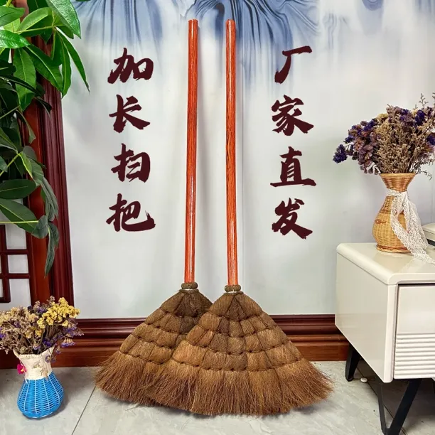 升级款手工山棕扫把加大加宽加厚家用大号长杆结实耐用植物扫把
