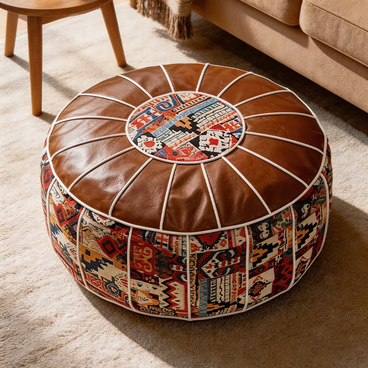 波西米亚风皮墩收纳凳客厅居家衣服玩偶收纳袋换季收纳箱沙发坐墩商品图