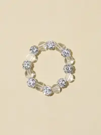 耀眼的你 原创少女风白水晶戒指YYDN91808