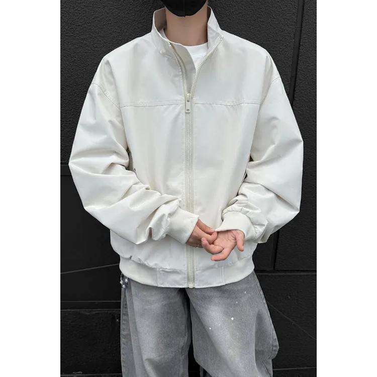 美式教练立领工装飞行员夹克男秋季设计感棒球服春秋宽松休闲外套