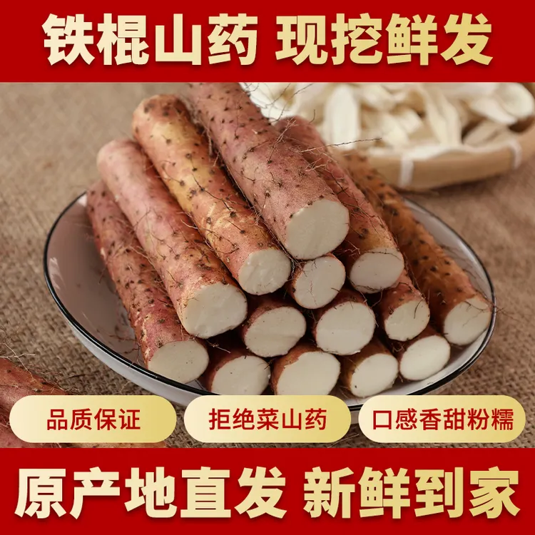 河南焦作温县铁棍山药新鲜现挖软糯粉面营养原产地直发