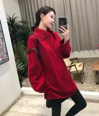 ‘’当红不让‘’ 复古慵懒100绵羊毛设计感2025宽松慵懒风高领毛衣女