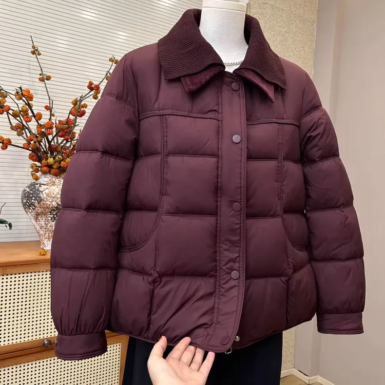 妈妈装羽绒服保暖棉服外套冬季新款洋气宽松加厚棉衣中老年女棉袄