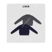 LIXIA【威尔士小马】英伦风轻奢轻职高定设计保暖翻领针织衫-D10736