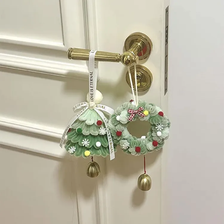 【易制作】扭扭棒圣诞树diy圣诞花环车挂圣诞节装饰手工材料包