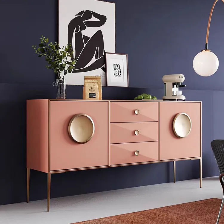 现代简约客厅边柜法式卧室柜抽屉式收纳柜玄关柜现代简约储物柜