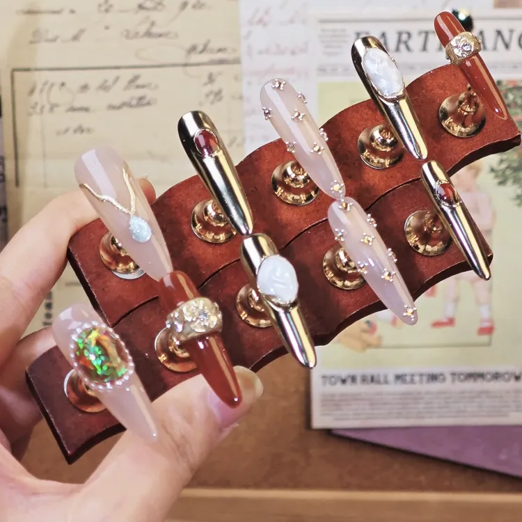 【中世纪】巴洛克宝石轻奢沪上老钱风高级感美甲假指甲纯手工穿戴甲