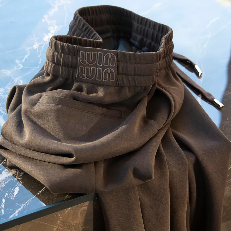 芭勃俪~轻奢超柔软垂顺软糯!砂洗柔软运动裤子男垂顺抗皱运动女裤