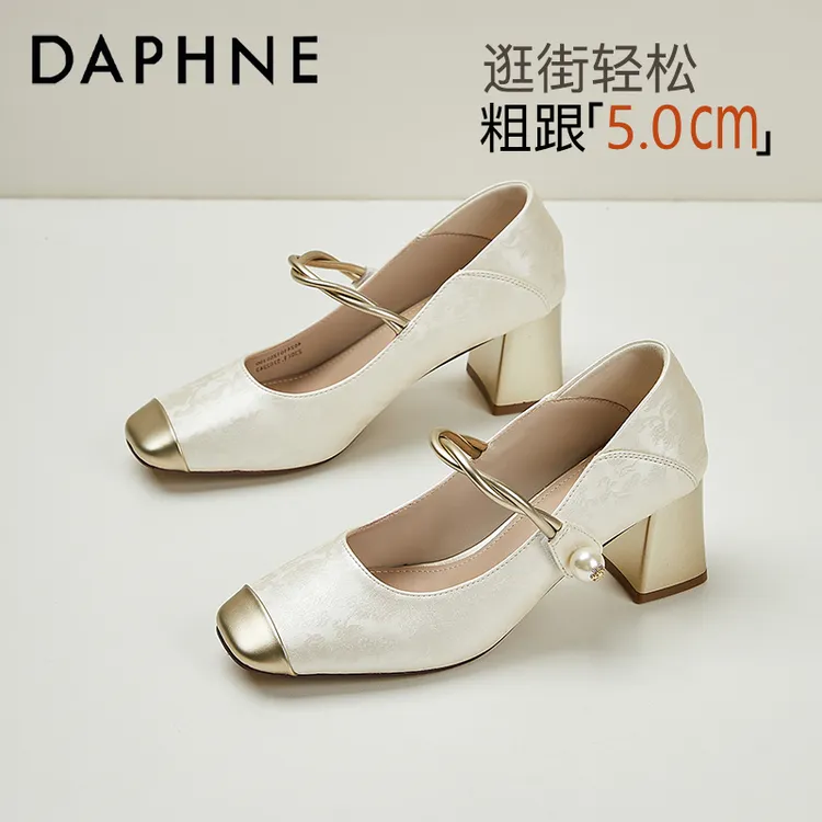 达芙妮玛丽珍女单鞋2025秋季新款爆款不累脚柔软中式配旗袍高跟鞋