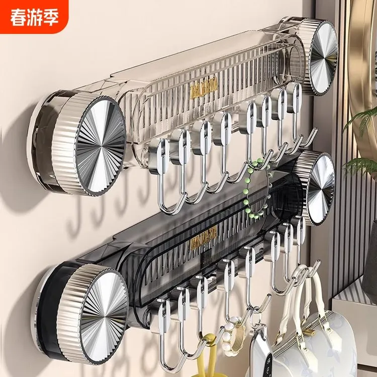 旋转吸盘挂钩排免打孔强力承重挂勾家用挂衣钩排钩浴室联排粘钩