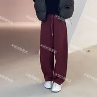 早秋设计感弯刀卫裤高腰显瘦时尚百搭休闲裤