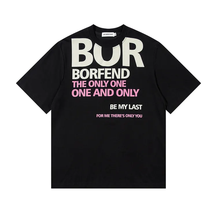 美式街头个性潮流宽松运动时尚字母印花圆领短袖T恤欧美中性风短t