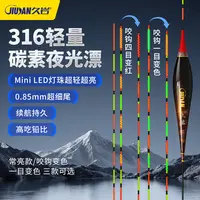 久岩B碳素Mini LED夜光漂日夜两用咬钩变色醒目高灵敏黑坑电子漂