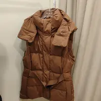 秋冬新款腰带款可拆卸连帽羽绒马甲MA3SYGZ0070