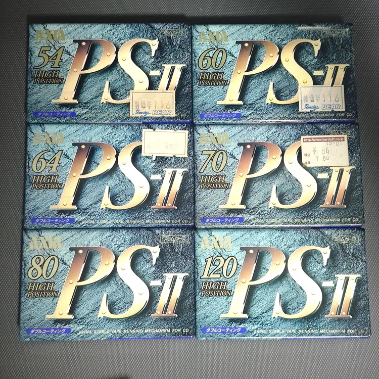 AXIA PS-II 全新磁带未拆封二类空白磁带卡带录音带刻录翻录