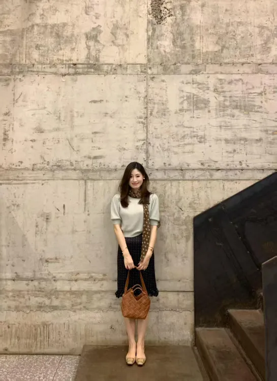 2025早秋新品法式慵懒松弛感穿搭气媛小香风针织上衣波点半身裙